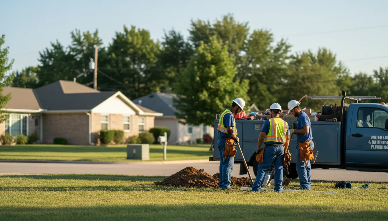 Residential water line and bathroom plumbing service in Troy, MO